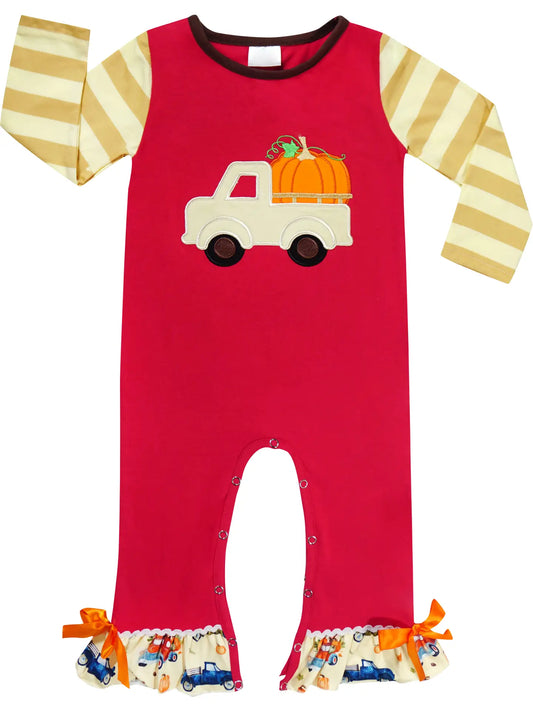 Pumpkin Pickup Ruffle Romper